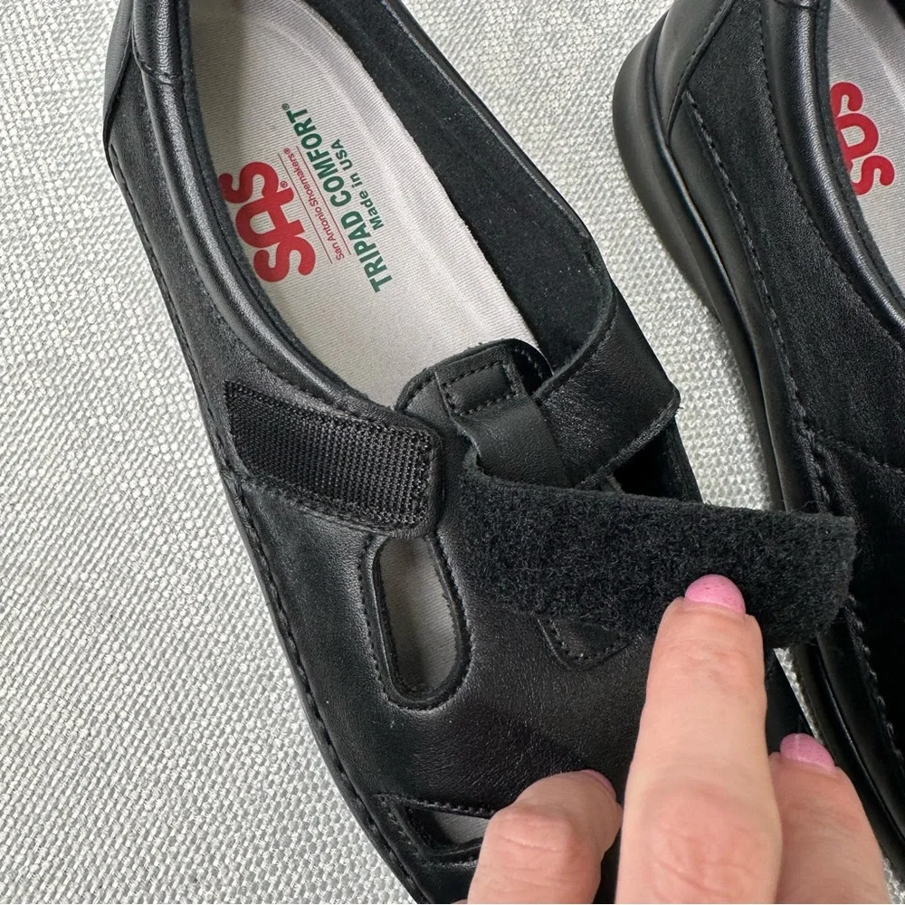 SAS 🌻 NEW RoamerBlack Leather Shoes Sz 11M - Picture 4 of 10